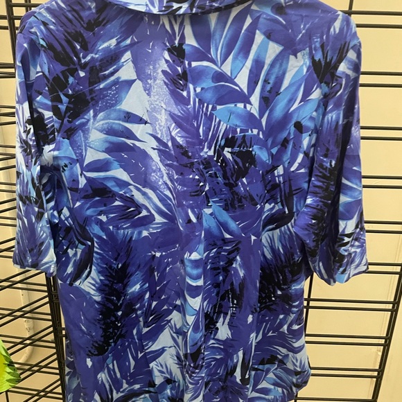 Susan Graver Tops 2. size 2x Blue & Green - Picture 2 of 6